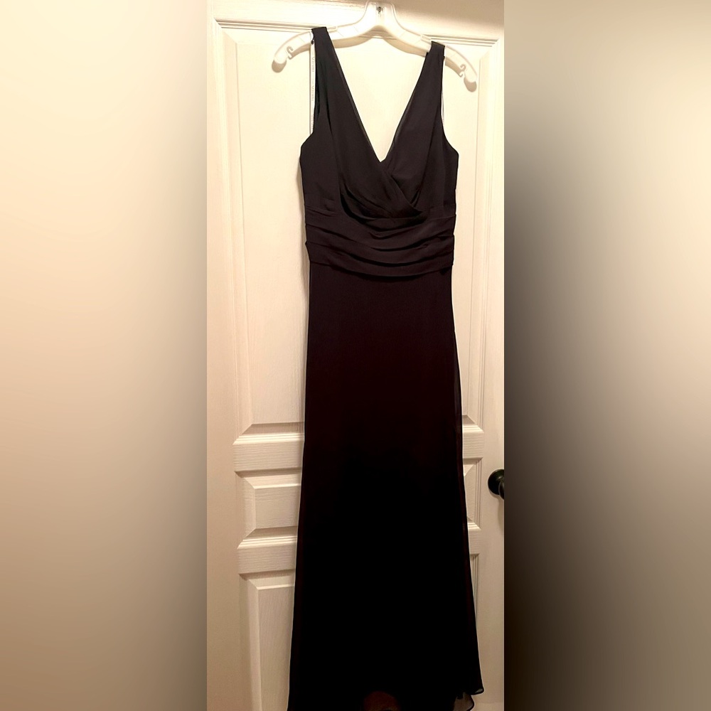 Simple long black dress